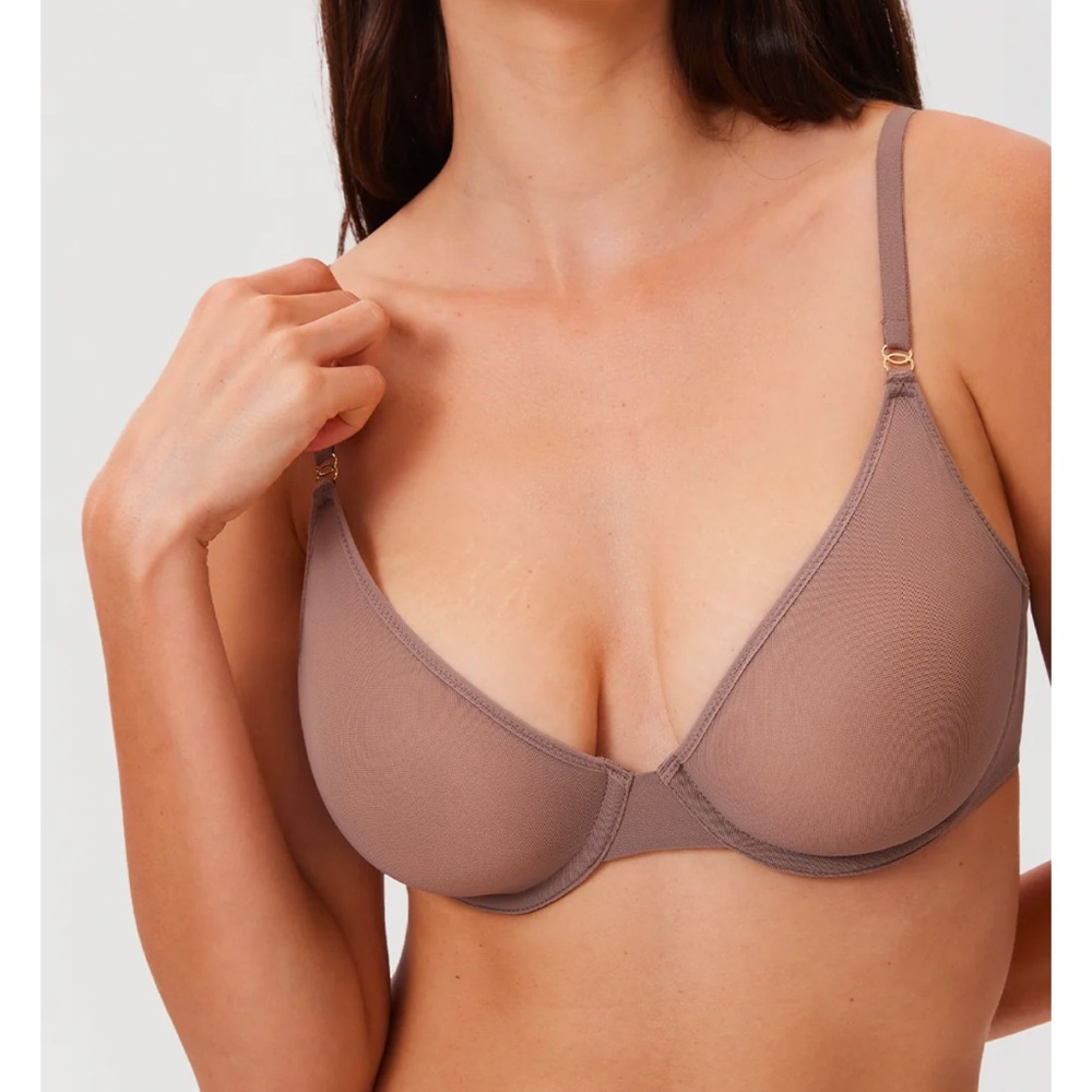 Inlyric - Delimira Brown Purple Mesh Bra